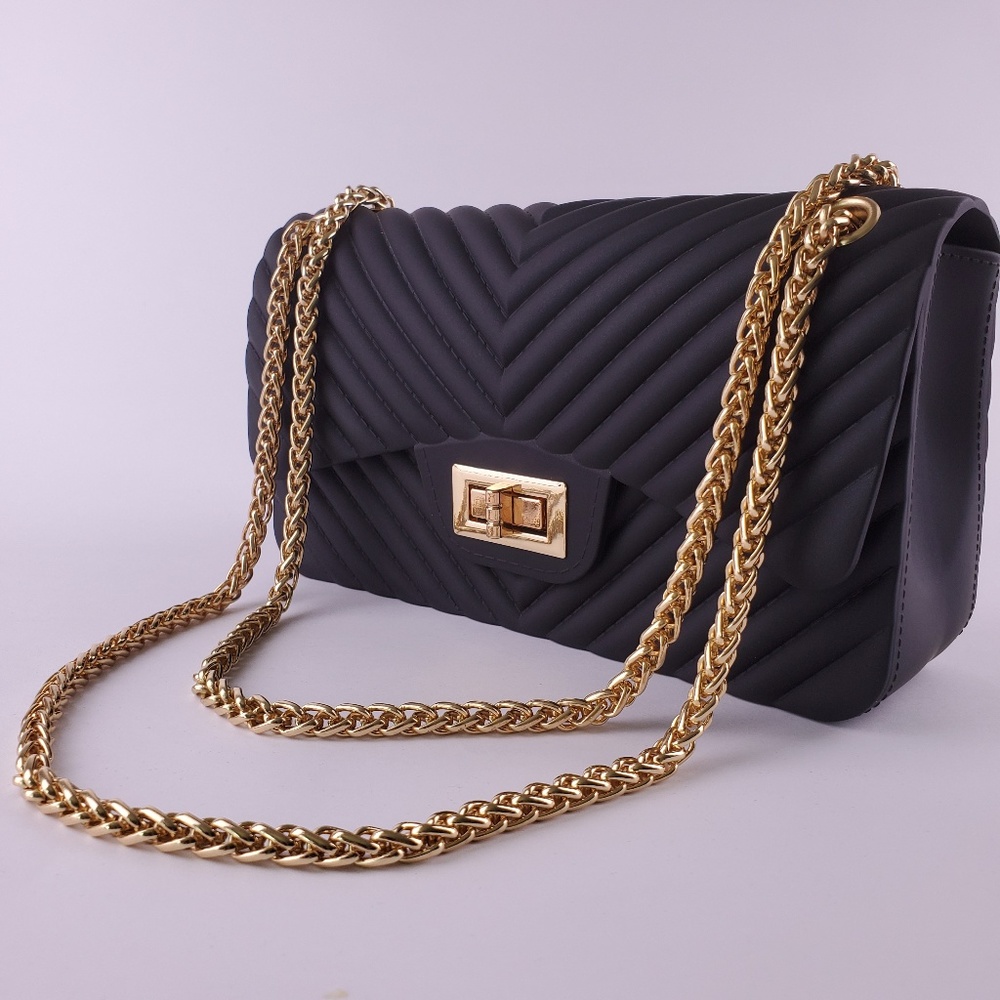 COCO Frosted Jelly Bag by Vanilla Blooms in Black